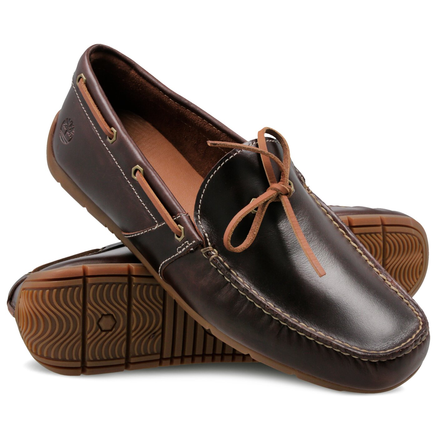 Męskie mokasyny TIMBERLAND LEMANS GENT DRIVR MOC BOAT tb0a244p2141 kolor brązowy