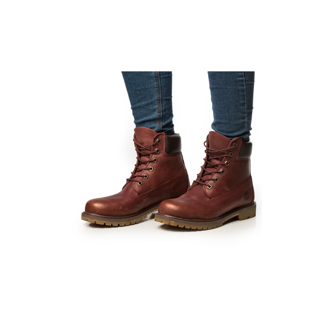 Damskie trapery TIMBERLAND PREMIUM 6 INCH BOOT - W  a12mf kolor bordowy