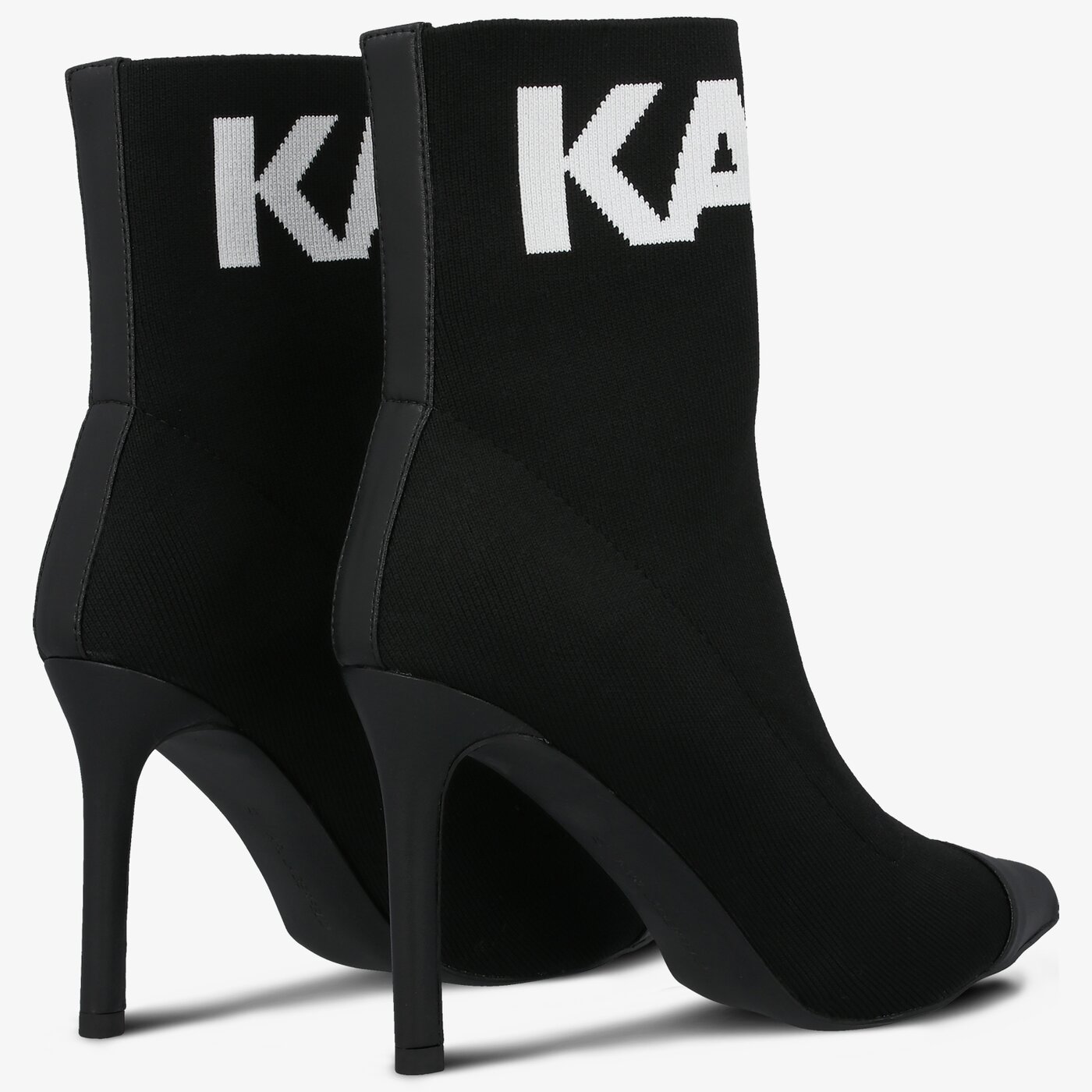 Damskie botki / sztyblety KARL LAGERFELD PANDORA HI KNIT COLLAR ANKLE BT kl31361k00 kolor czarny