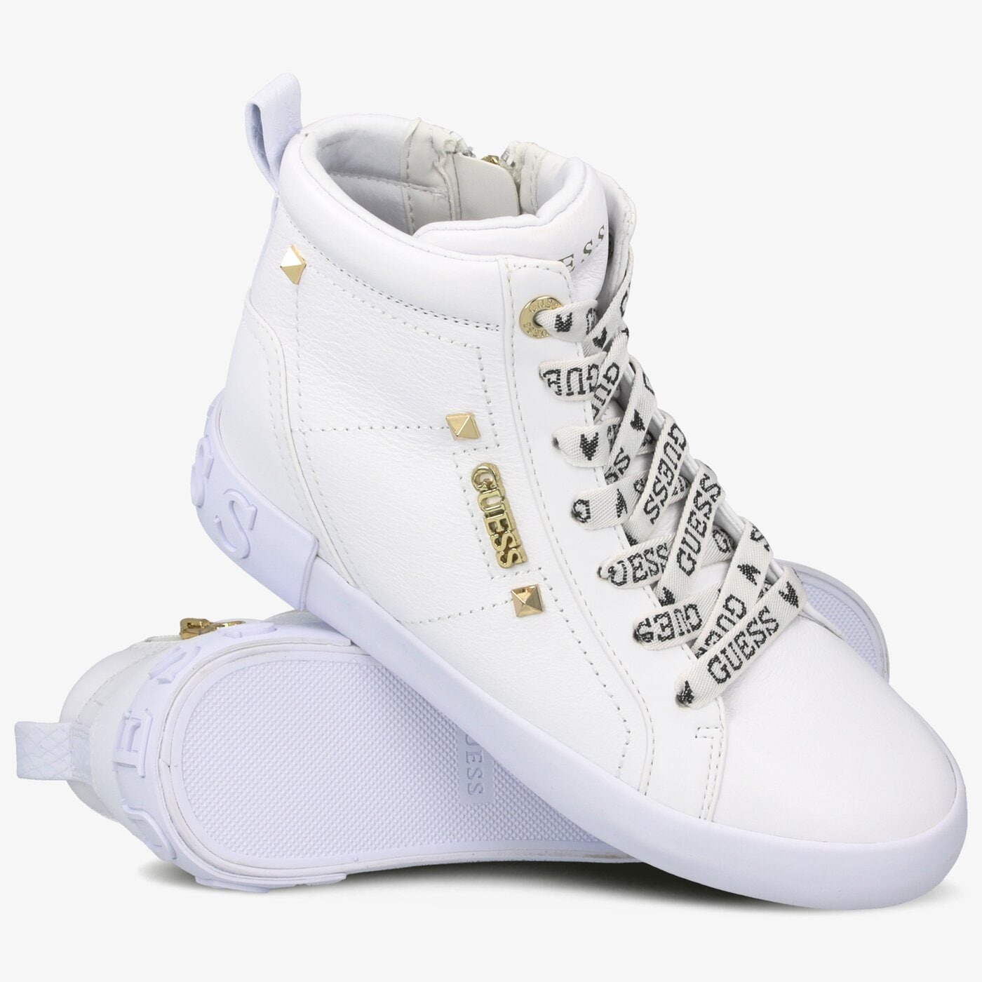 Damskie trampki GUESS PORTLY fl5porlea12white kolor biały