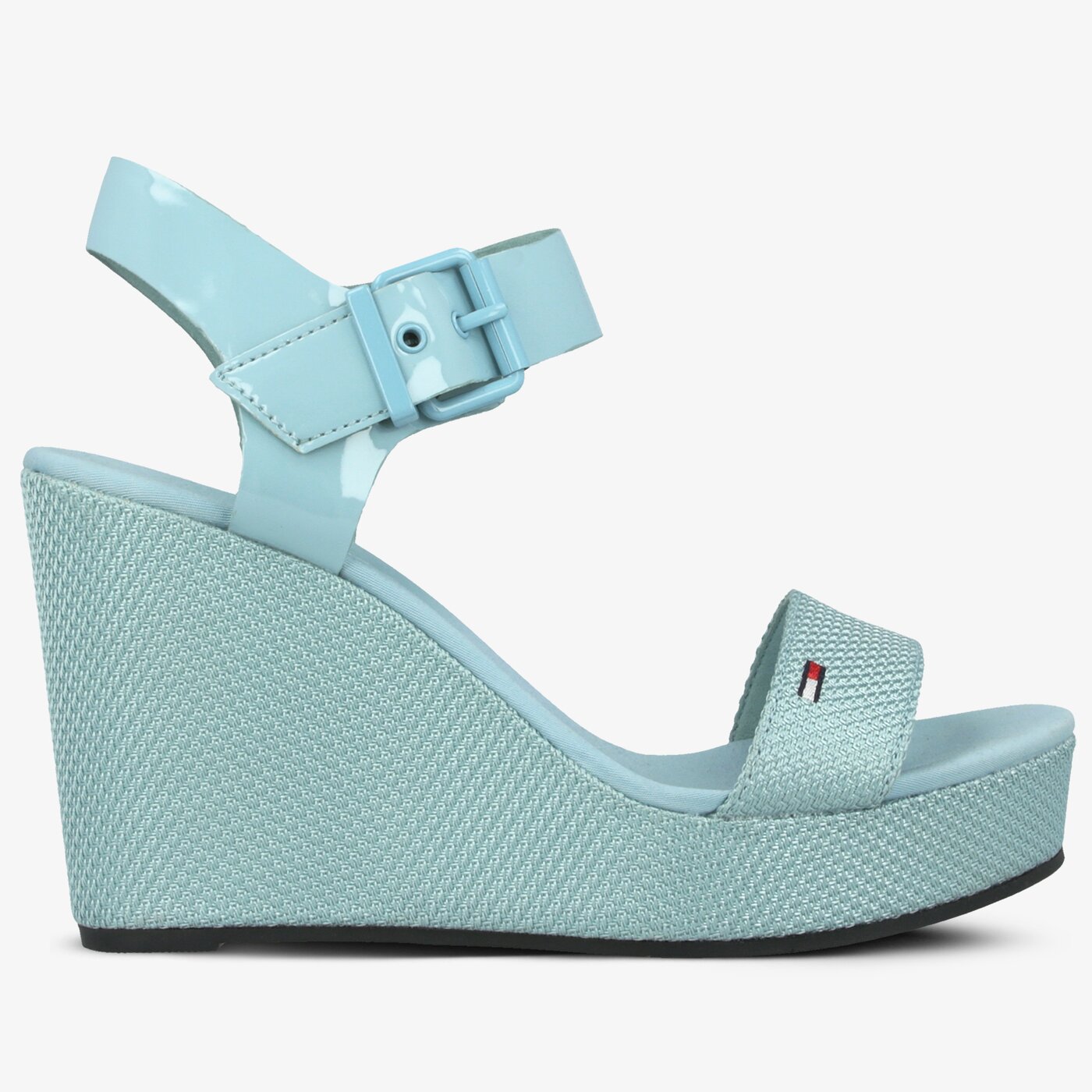 Damskie sandały TOMMY HILFIGER LUNA 29C MATERIAL MIX WEDGE SANDAL en0en00560446 kolor niebieski