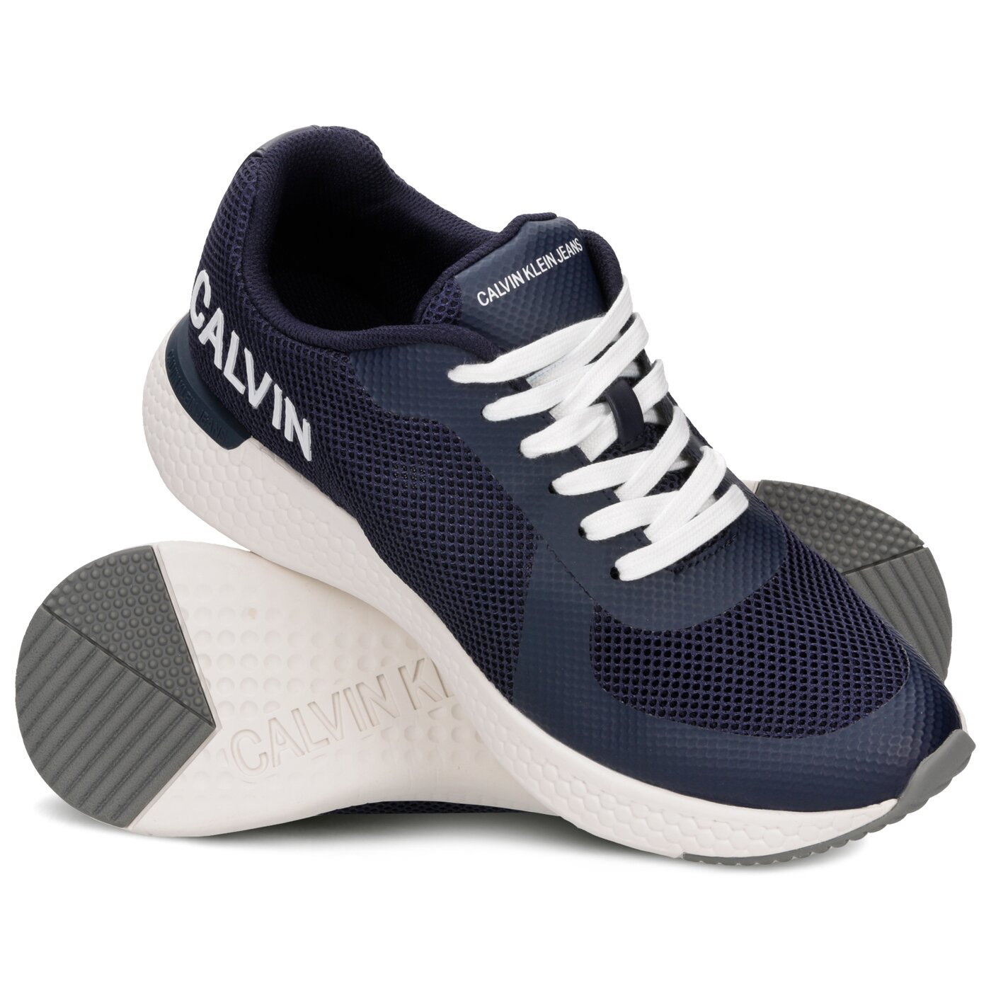 Męskie sneakersy (buty) CALVIN KLEIN AMOS MESH/HF s0584nvy kolor granatowy