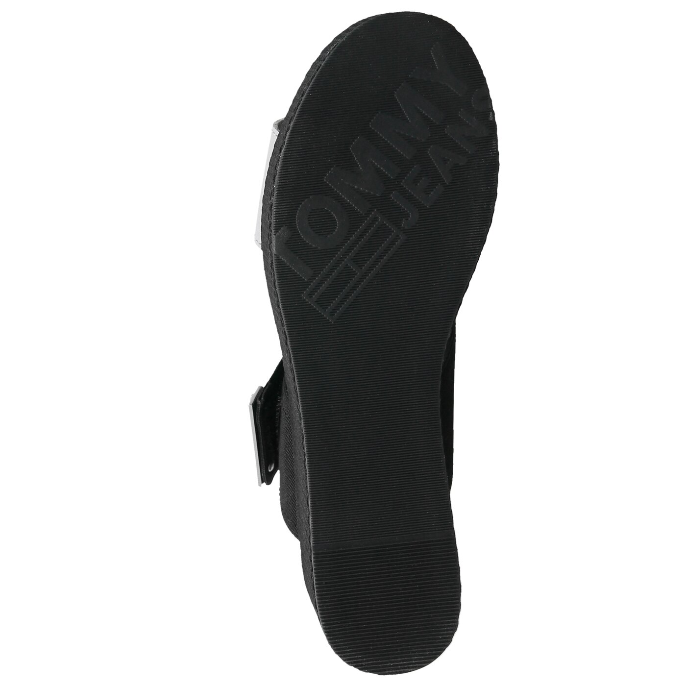 Damskie klapki TOMMY HILFIGER MATERIAL MIX FLATFORM SANDAL en0en00217156 kolor czarny