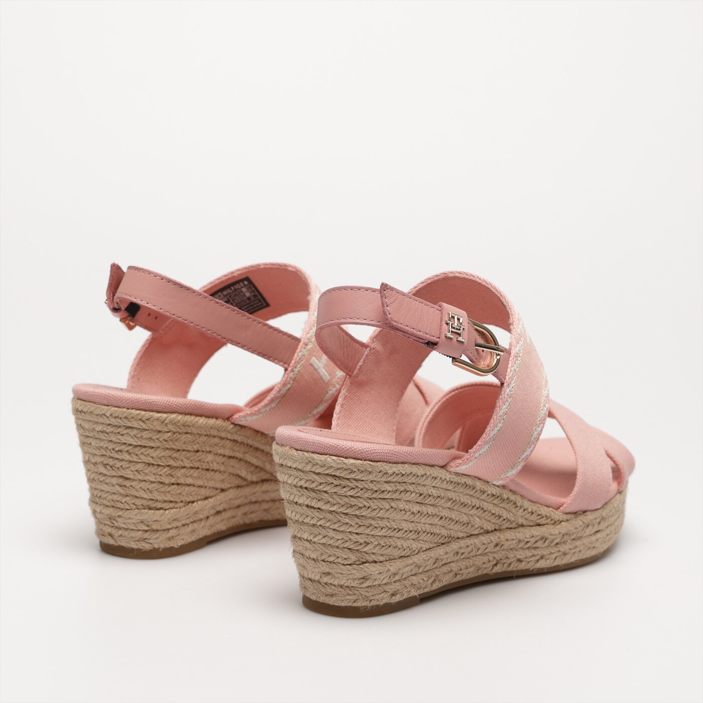 Damskie szpilki / czółenka TOMMY HILFIGER SEASONAL WEBBING MID WEDGE fw0fw07091tqs kolor różowy