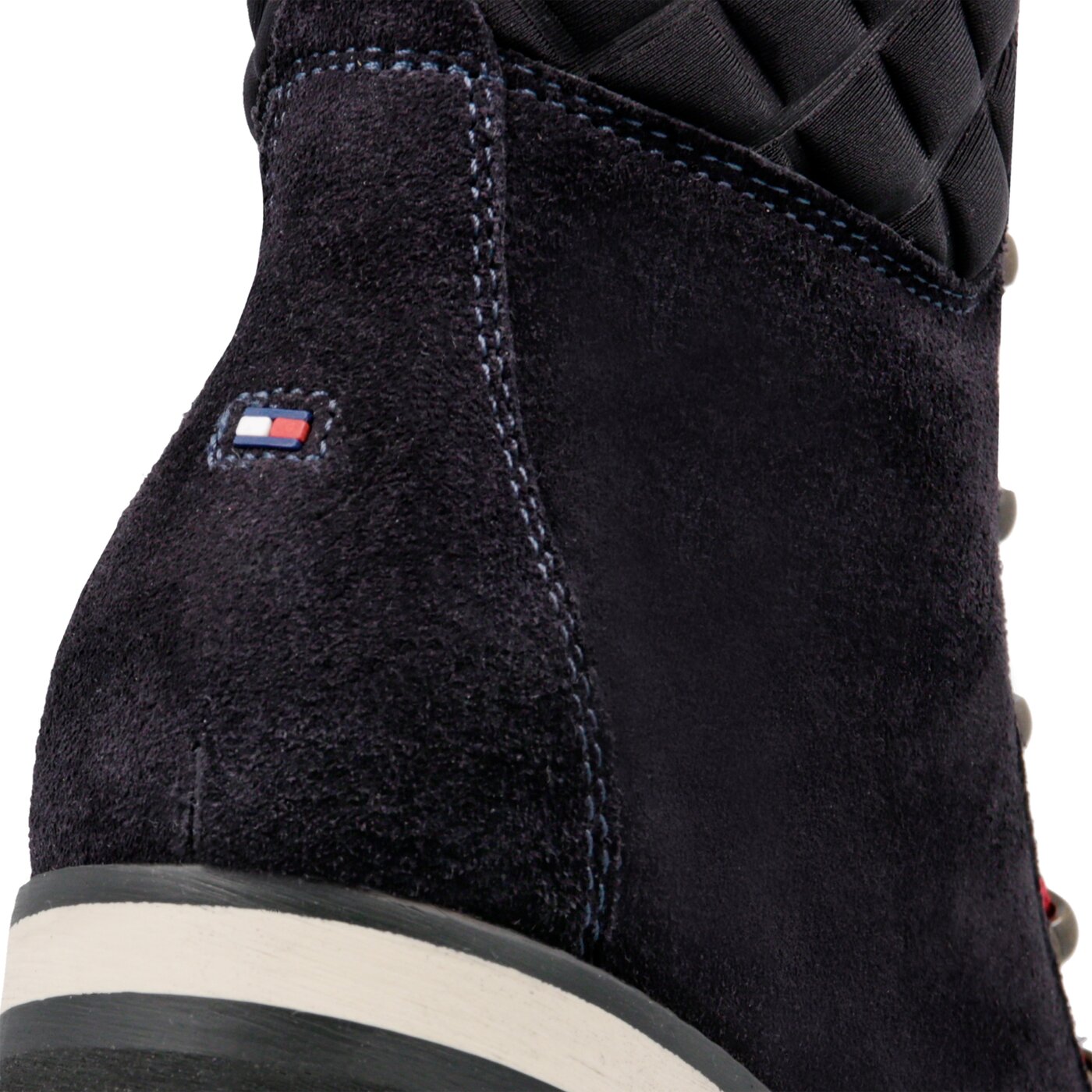 Damskie botki / sztyblety TOMMY HILFIGER MODERN HIKING MID HEEL BOOT fw0fw03278403 kolor granatowy