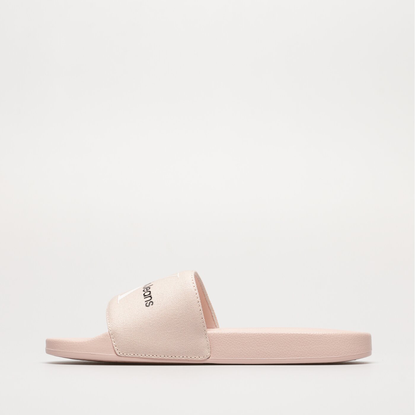 Damskie klapki CALVIN KLEIN SLIDE MONOGRAM CO yw0yw001030jw kolor beżowy