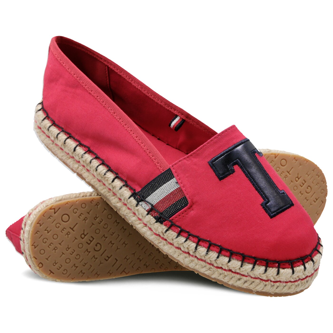 Damskie espadryle TOMMY HILFIGER INT SAMMY 22D TH PATCH ESPADRILLE fw0fw03846611 kolor czerwony