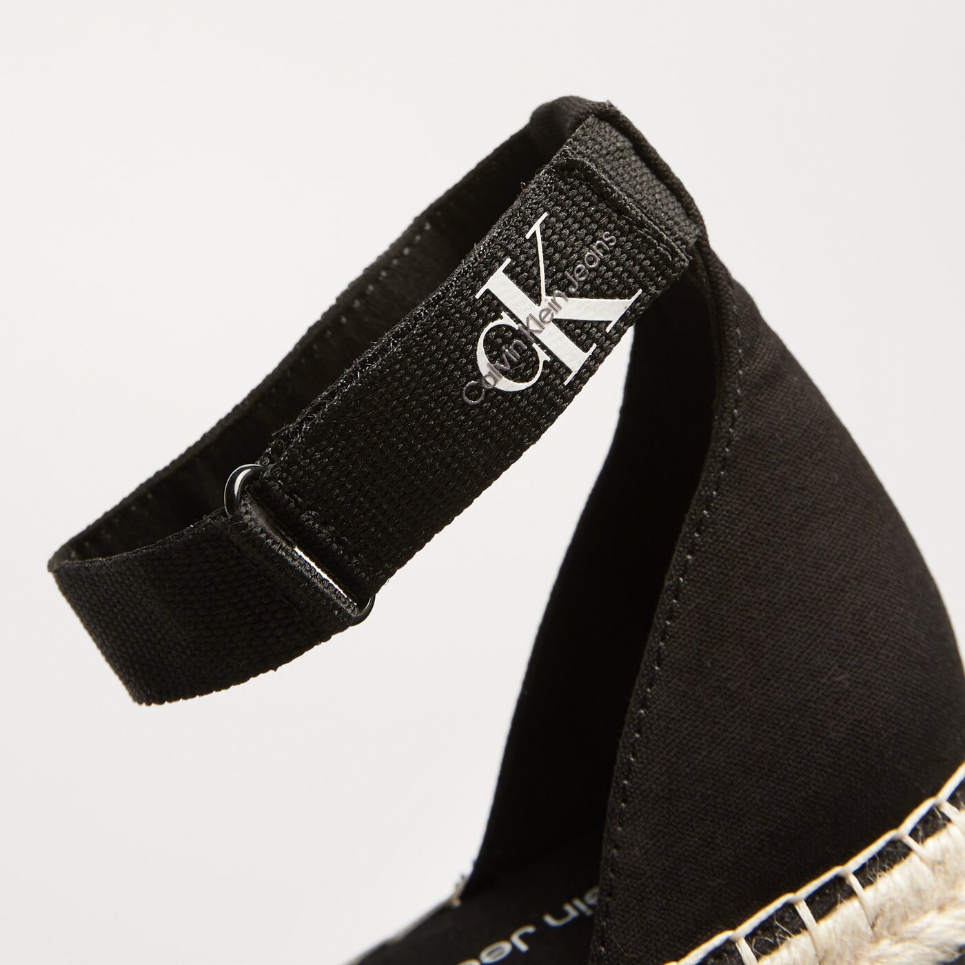Damskie espadryle CALVIN KLEIN ANKLE ESPADRILLE BTW yw0yw01027beh kolor czarny