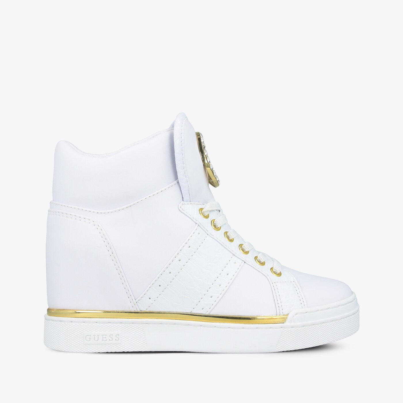 Damskie trampki GUESS FREETA fl5freele12white kolor biały