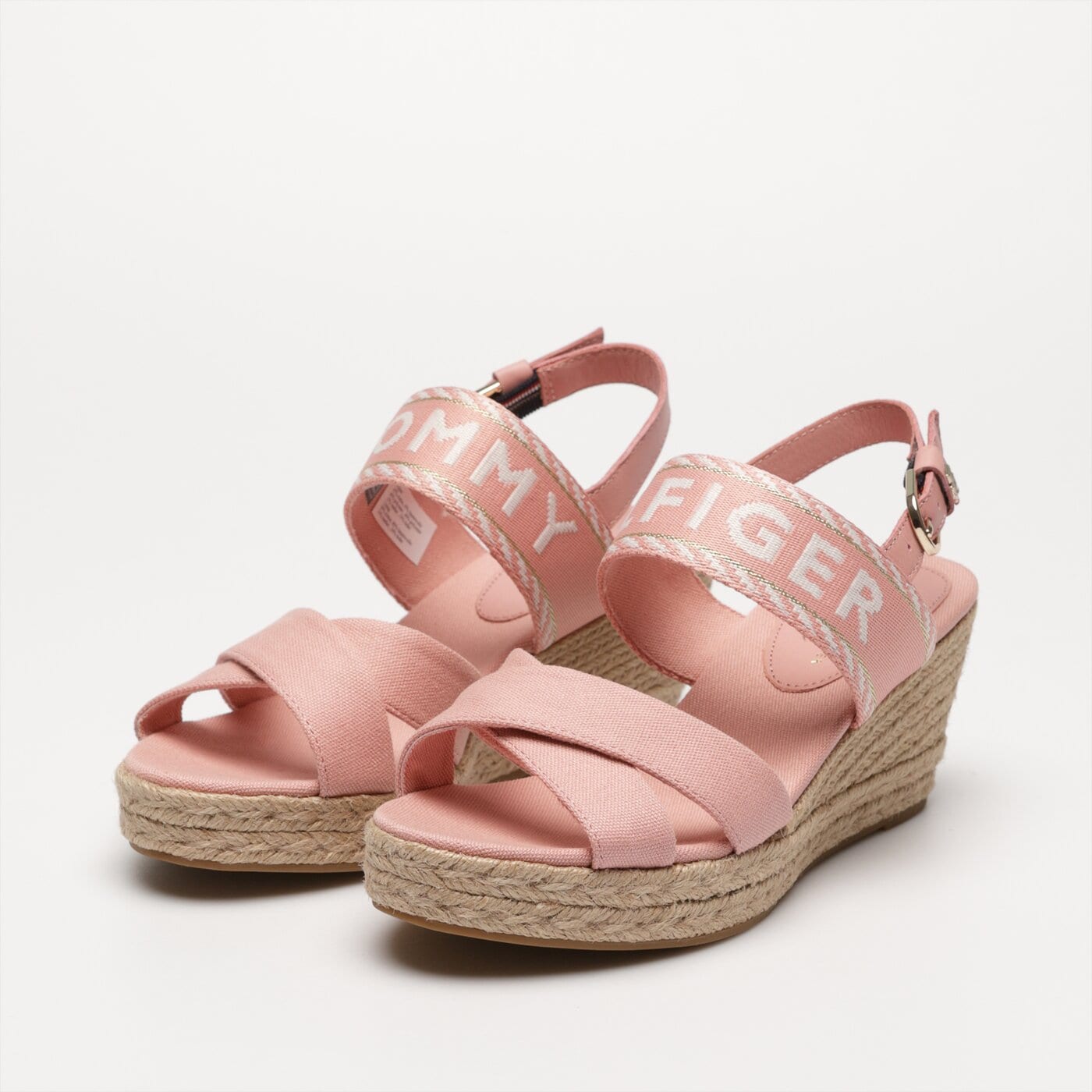 Damskie szpilki / czółenka TOMMY HILFIGER SEASONAL WEBBING MID WEDGE fw0fw07091tqs kolor różowy