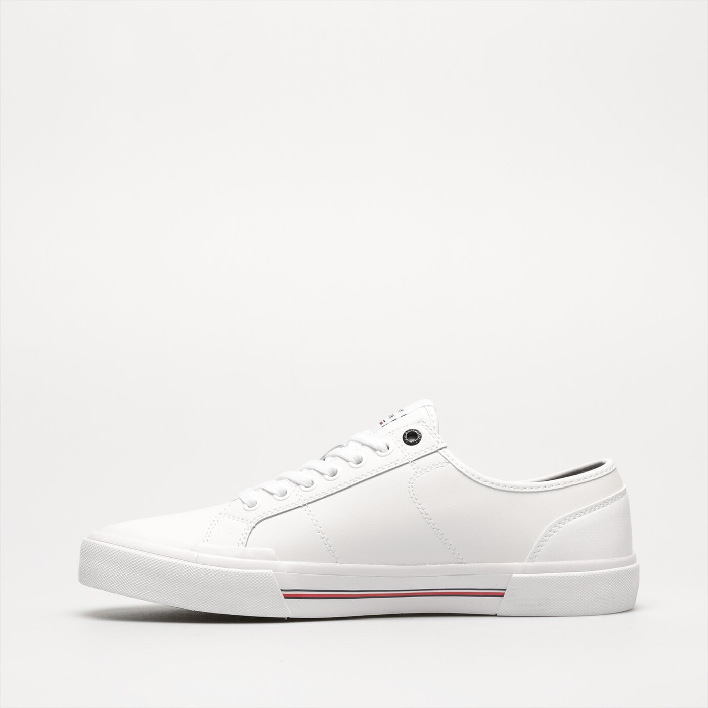 Męskie sneakersy (buty) TOMMY HILFIGER CORE CORPORATE VULC LEATHER fm0fm04561ybs kolor biały