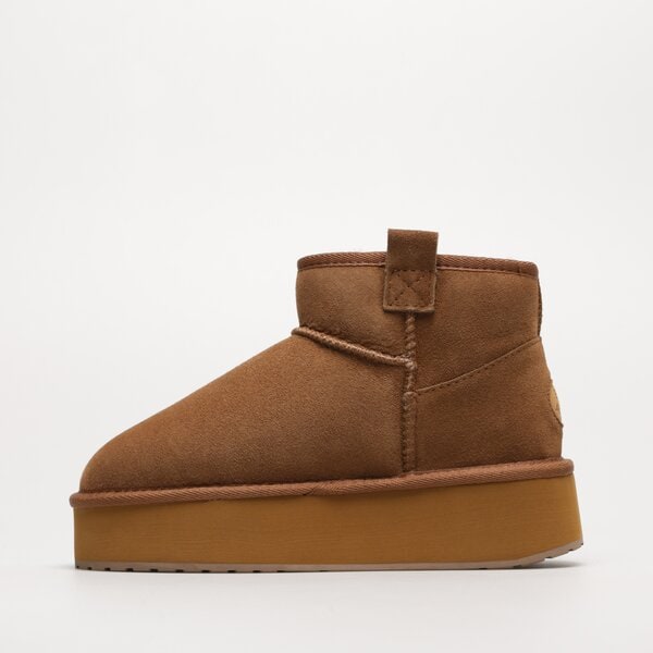 Damskie botki / sztyblety EMU AUSTRALIA FOYFLATFORM MICRO w13073chestnut kolor brązowy