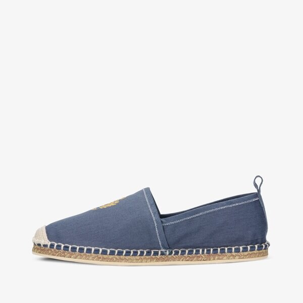 Męskie półbuty POLO RL BARRON CREST-SHOE-CASUAL NAVY WASHED TWILL 803745775002 kolor granatowy
