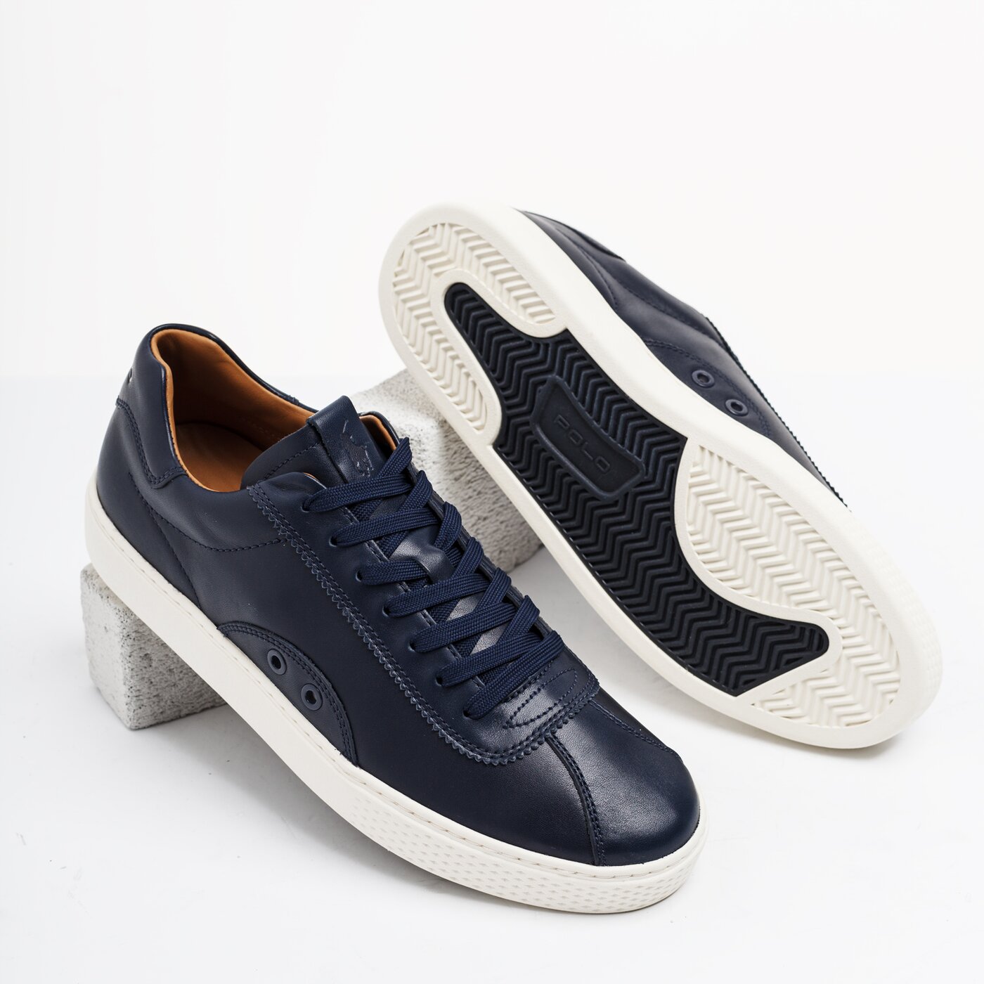 Męskie trampki POLO RL COURT100 LUX SNEAKERS ATHLETIC SHOE  809710574003 kolor granatowy