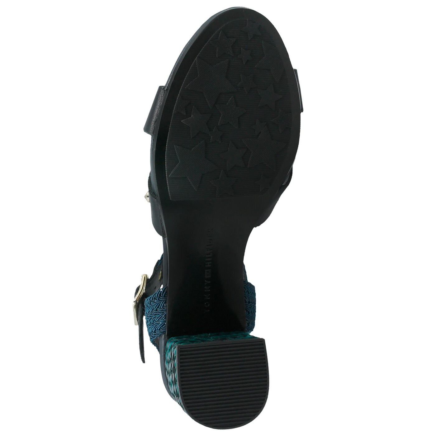 Damskie sandały TOMMY HILFIGER MID HEEL SANDAL STAR STUDS fw0fw02819403 kolor granatowy