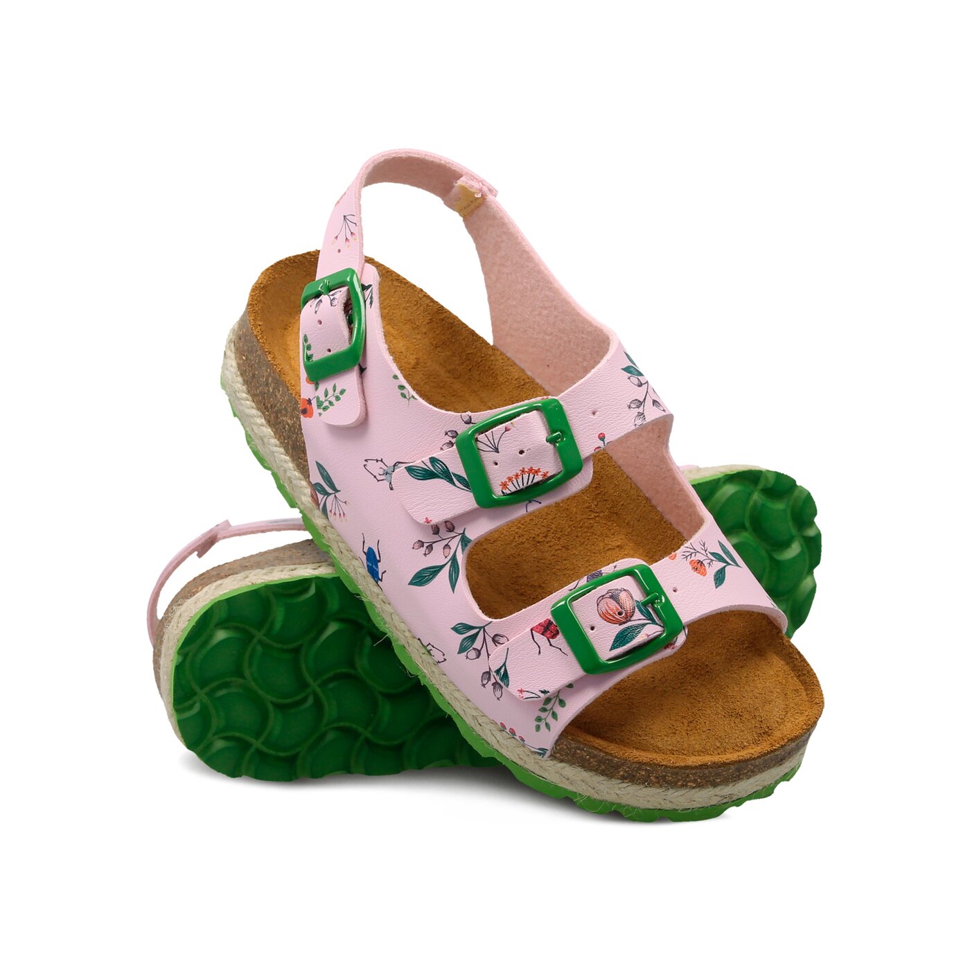 Dziecięce sandały / klapki PAEZ BIO FLOWER BUGS NUDE 1832752k07512 kolor różowy