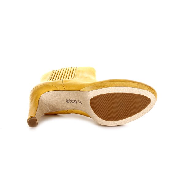 Damskie botki / sztyblety ECCO NAVOI 85 MM 35555302103 kolor żółty