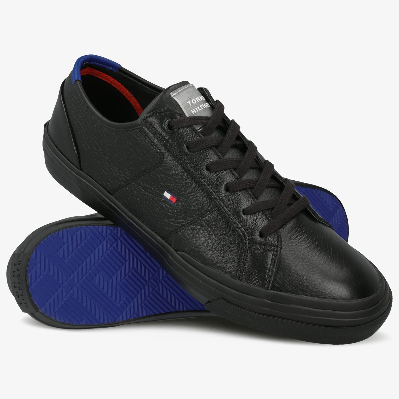Męskie trampki TOMMY HILFIGER CORE CORPORATE FLAG SNEAKER fm0fm02593bds kolor czarny