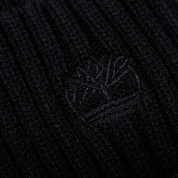 Męska czapka zimowa TIMBERLAND CZAPKA FLAT TOP RIBBED BEANIE j1671001 kolor czarny