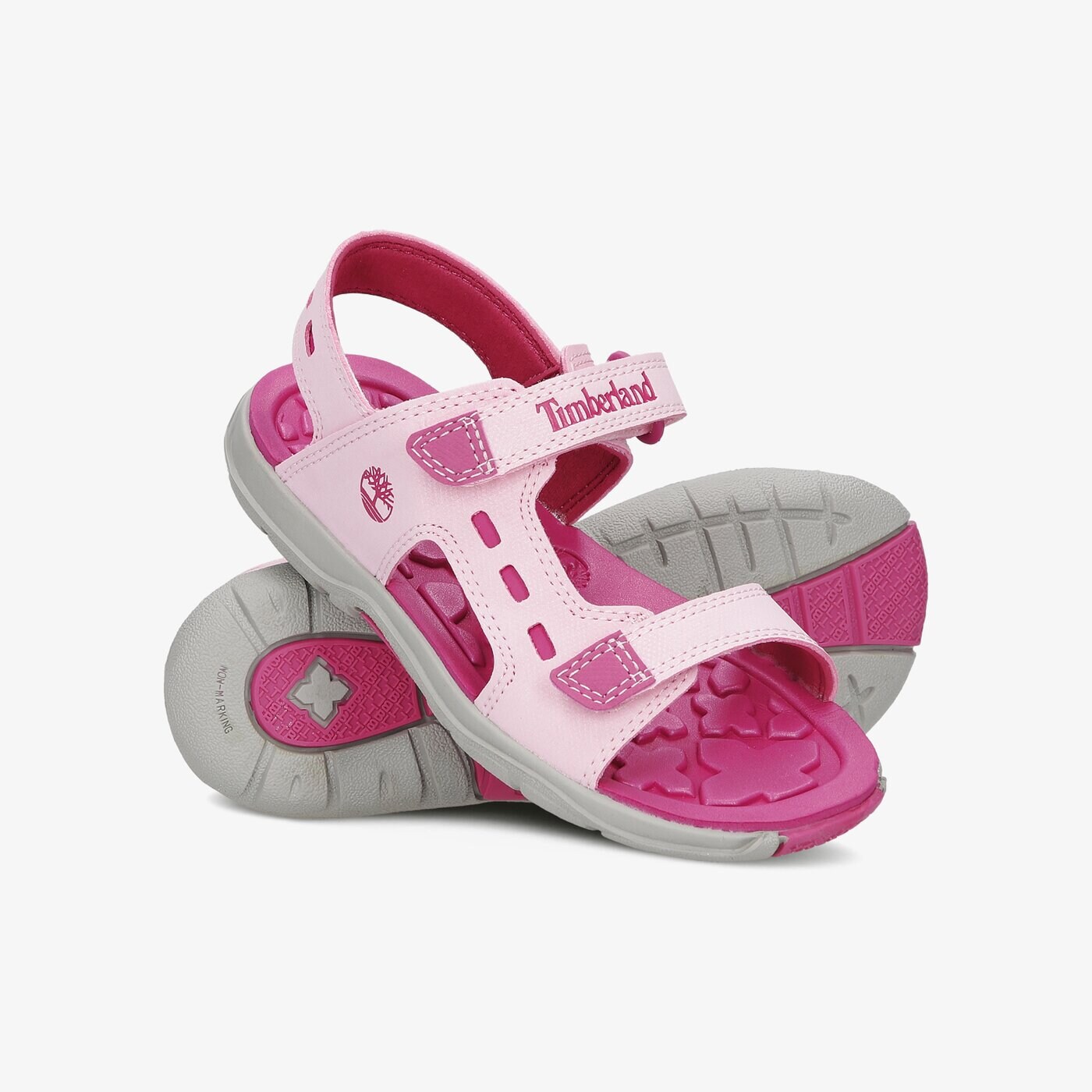 Dziecięce sandały / klapki TIMBERLAND MOSS JUMP 2 STRAP SANDAL TODDLER tb0a2ap2x821 kolor fioletowy