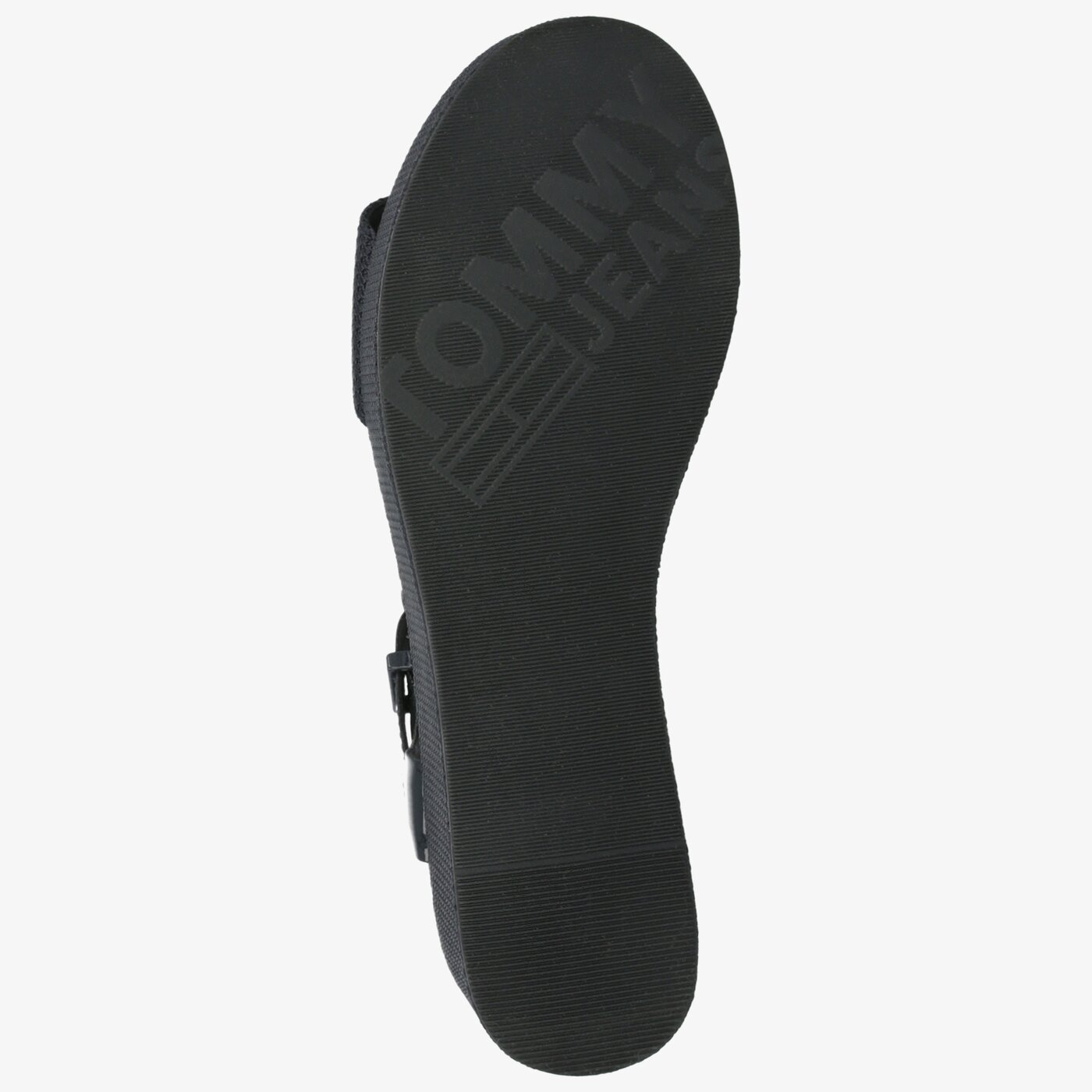 Damskie sandały TOMMY HILFIGER DENIA 2C MATERIAL MIX FLATFORM SANDAL en0en00561403 kolor granatowy