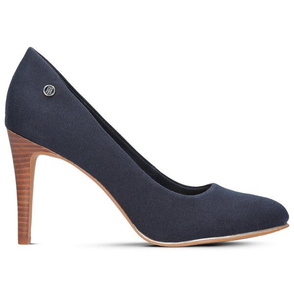 Damskie szpilki / czółenka TOMMY HILFIGER BASIC TEXTILE PUMP SPRING fw0fw02927403 kolor granatowy