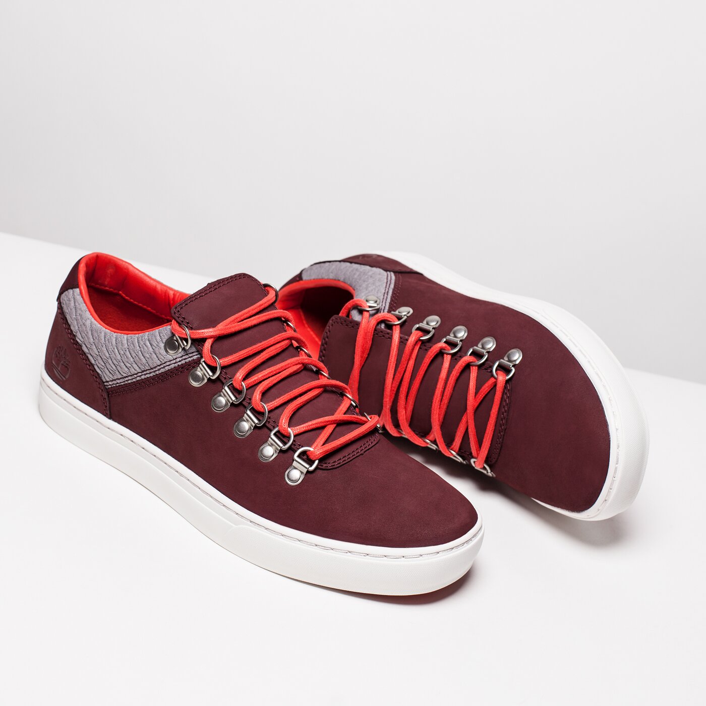 Męskie sneakersy (buty) TIMBERLAND ADV 2.0 CUPSOLE ALPINE OXFORD  a1shm kolor bordowy