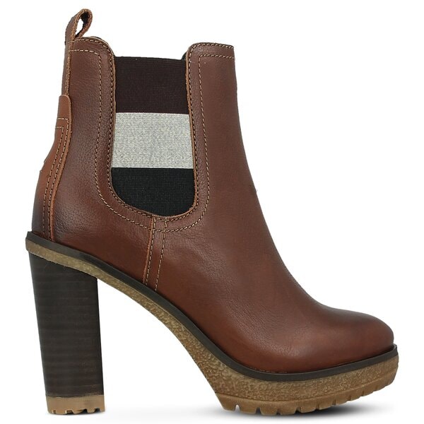 Damskie botki / sztyblety TOMMY HILFIGER CLEO 13A fw0fw01377906 kolor brązowy