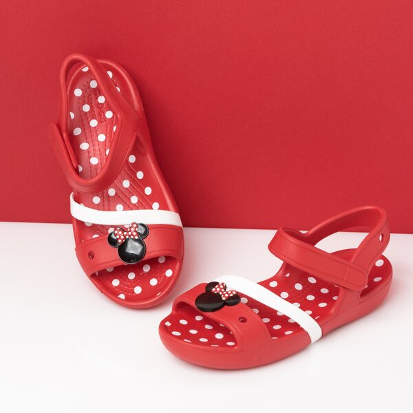 Dziecięce sandały / klapki CROCS LINA MINNIE SANDAL K 2049998c1k kolor czerwony