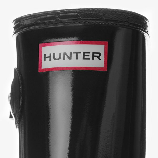 Damskie kalosze (buty gumowe) HUNTER WMN ORG TALL GLOSS wft1000rgl-blk kolor czarny