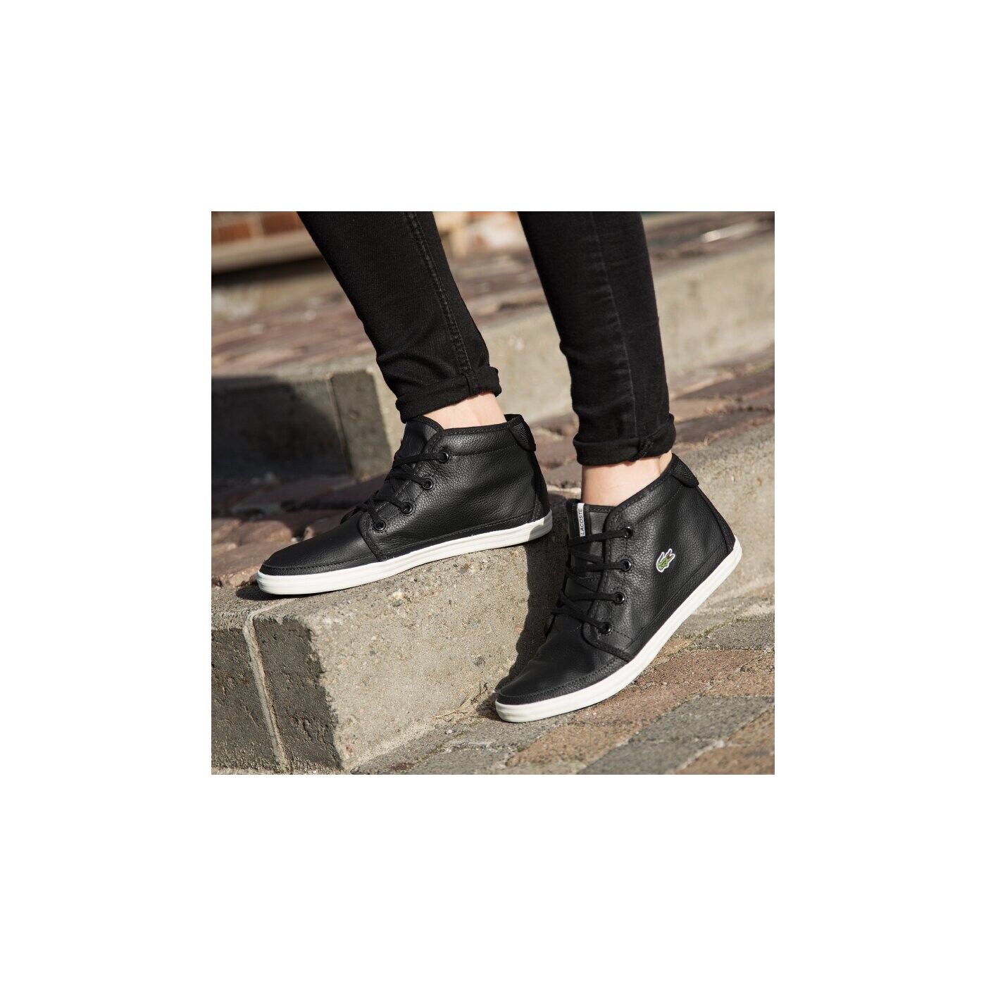 Damskie trampki LACOSTE ZIANE CHUKKA BLW 730spw002302h kolor czarny