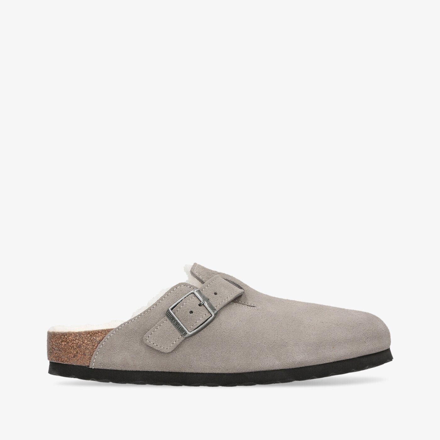 Damskie klapki BIRKENSTOCK BOSTON VL/FELL 1017651 kolor szary