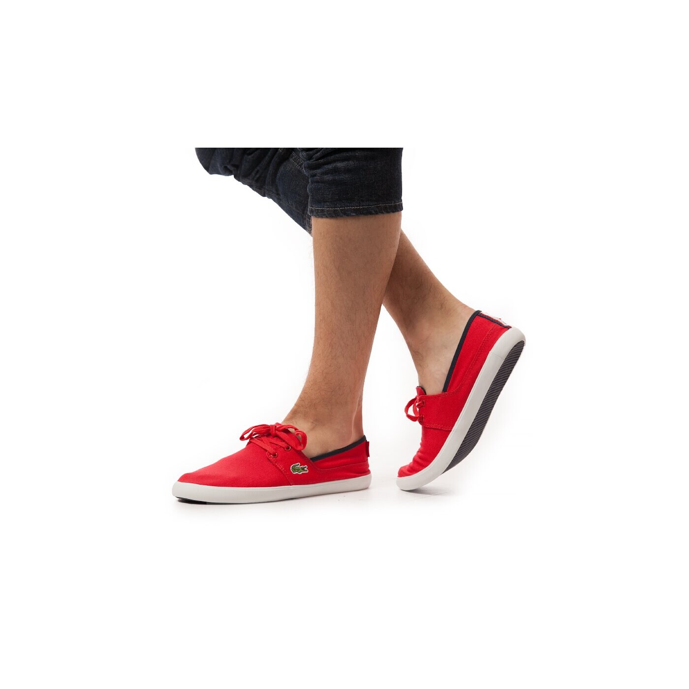 Męskie trampki LACOSTE MARICE LACE USN  727spm3003rr1 kolor czerwony