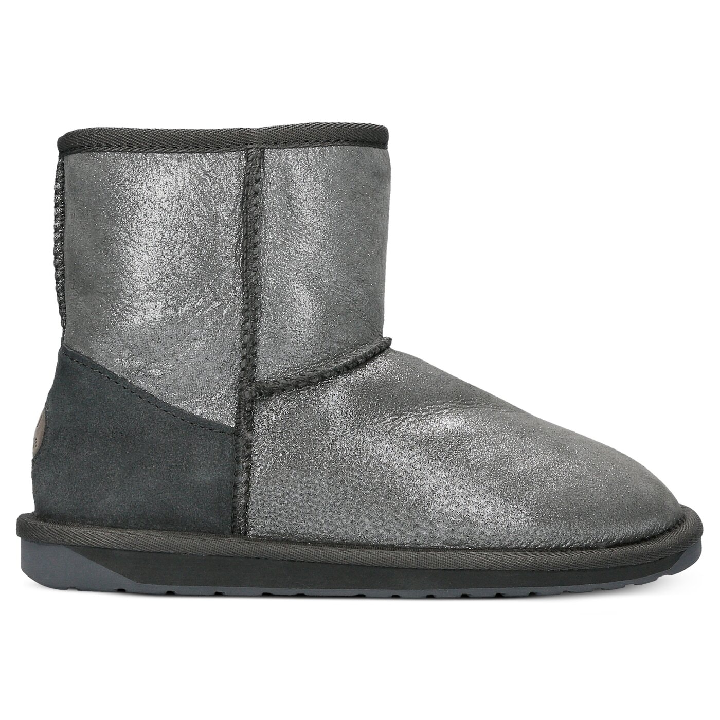 Damskie botki / sztyblety EMU STINGER METALLIC MINI w11378charcoal kolor szary