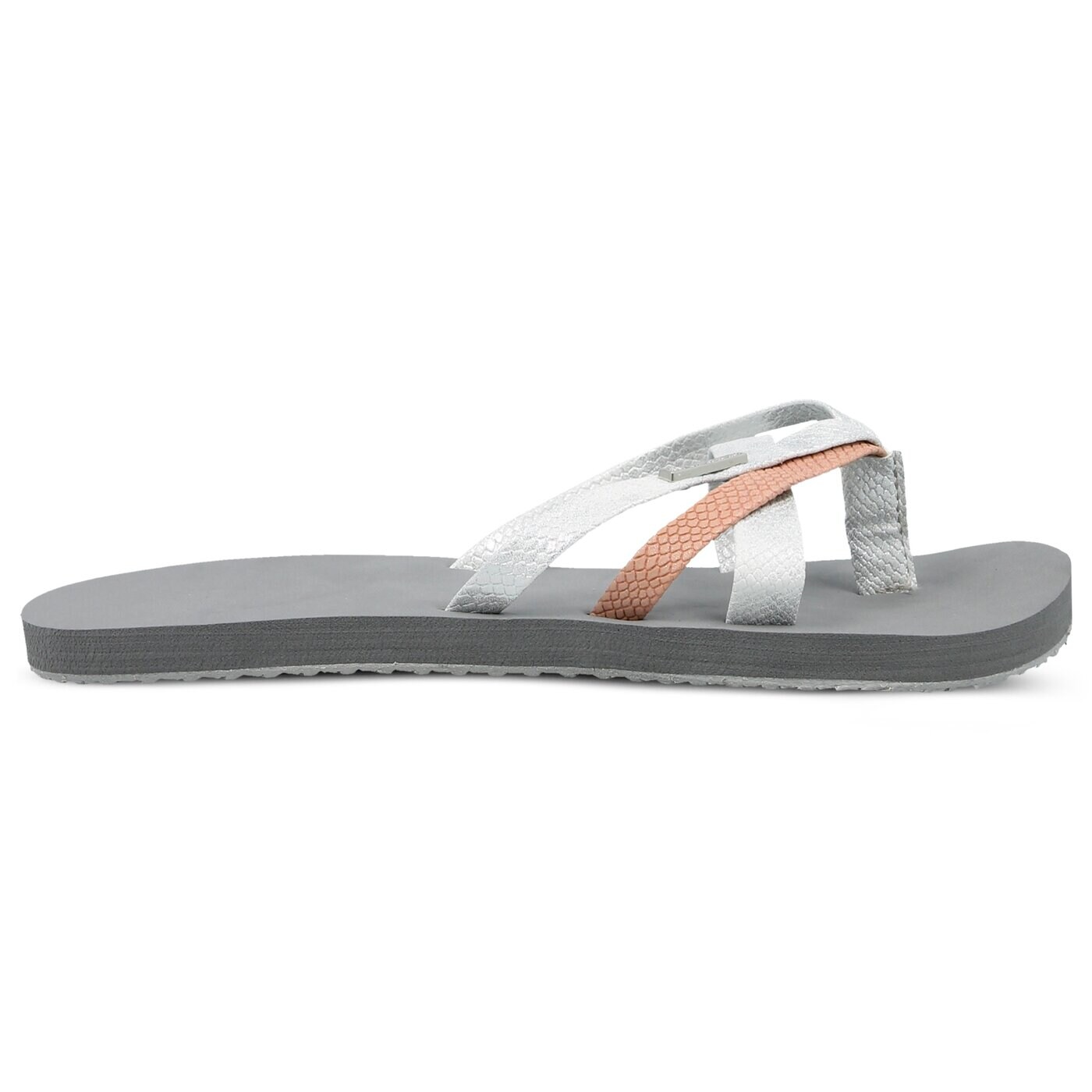 Damskie klapki SYMBIOSIS LUCIA  syws118015 kolor srebrny