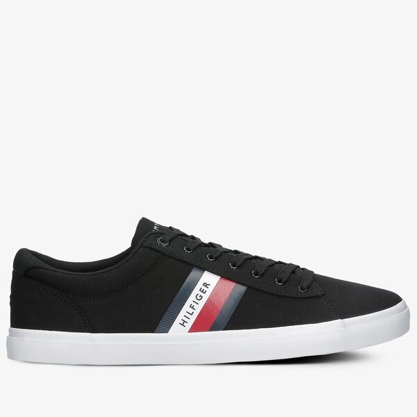 Męskie trampki TOMMY HILFIGER ESSENTIAL STRIPES DETAIL SNEAKER fm0fm03389bds kolor czarny