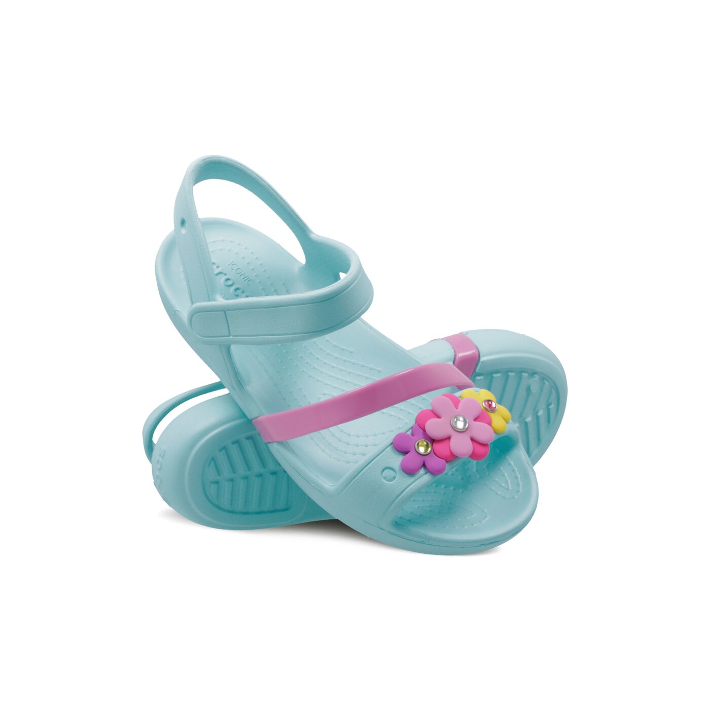 Dziecięce sandały / klapki CROCS LINA CHARM SANDAL K 2055304o9i kolor niebieski