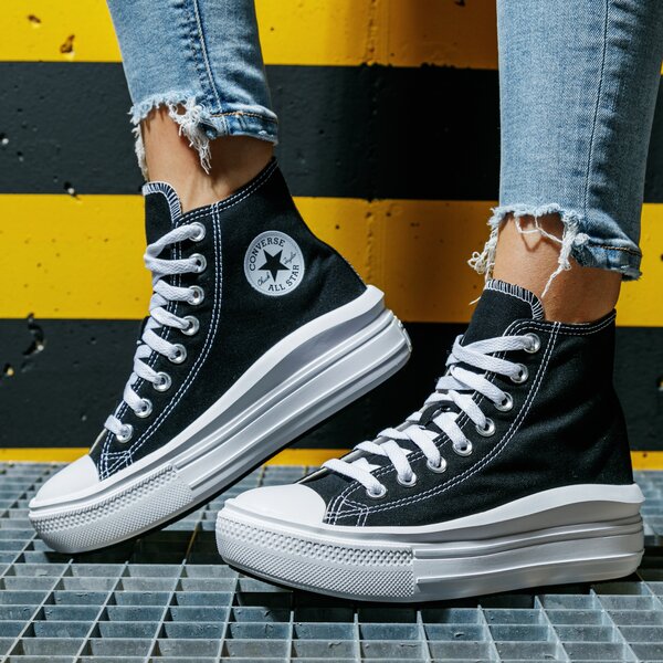 Damskie trampki CONVERSE CHUCK TAYLOR ALL STAR MOVE HIGH  568497c kolor czarny
