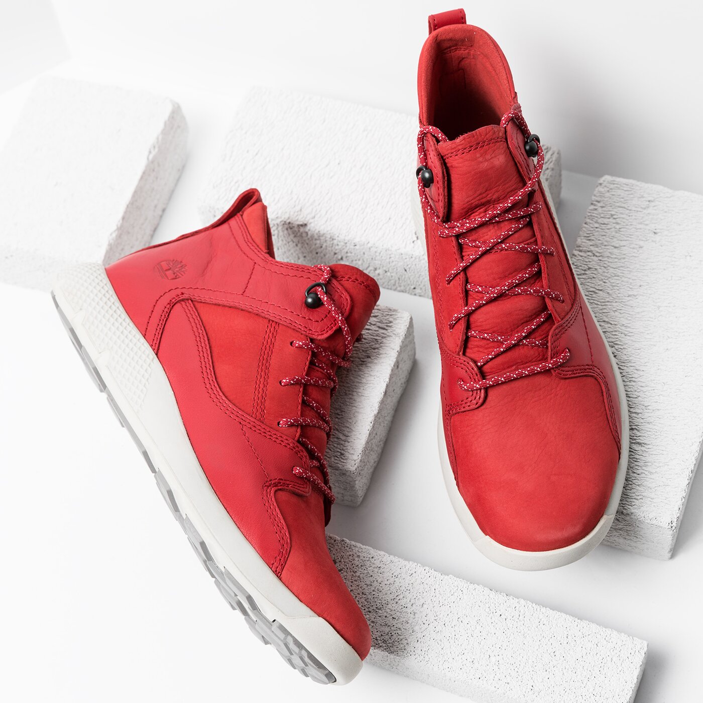 Dziecięce półbuty TIMBERLAND FLYROAM LEATHER HIKER a1jj5 kolor czerwony