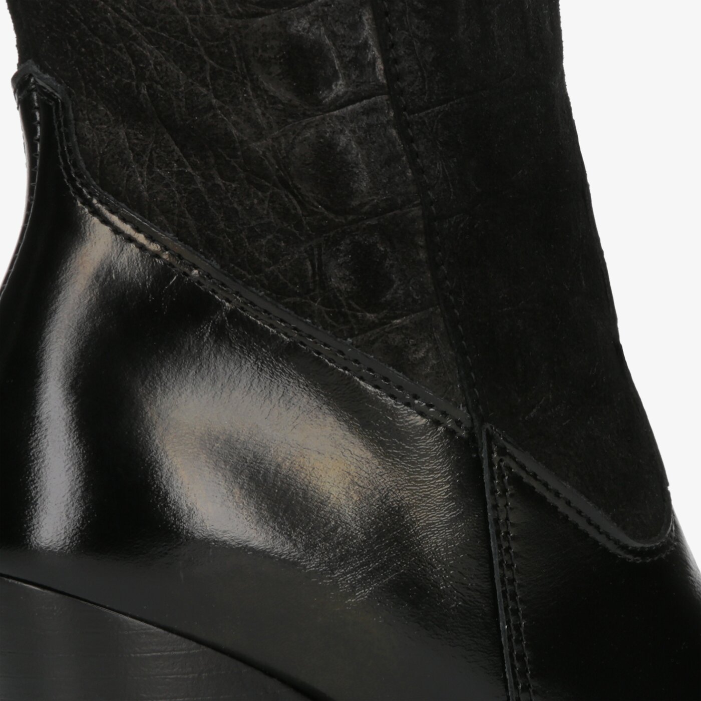 Damskie kozaki SYMBIOSIS HIGH WILD WEST  sywc219019 kolor czarny