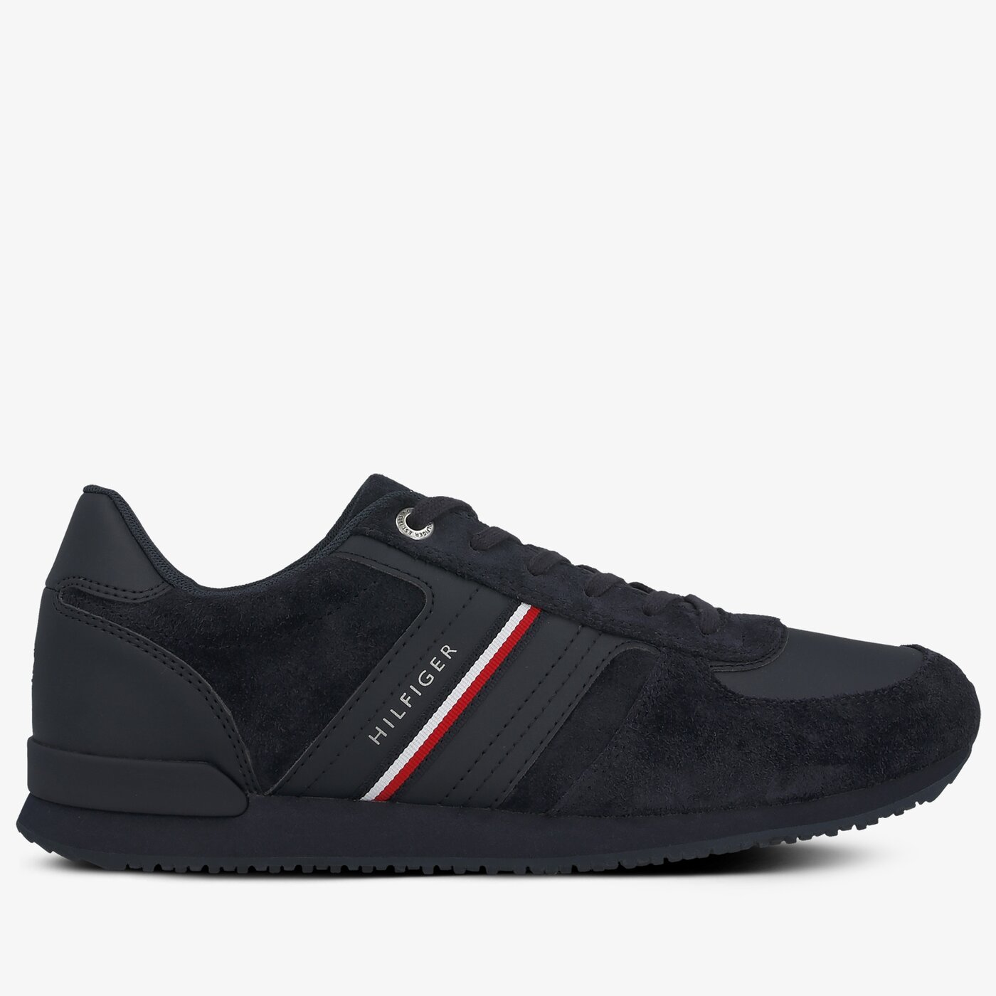 Męskie sneakersy (buty) TOMMY HILFIGER MAXWELL 26B ICONIC SUEDE RUNNER fm0fm03001dw5 kolor granatowy