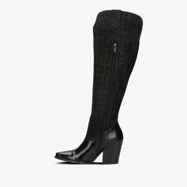 Damskie kozaki SYMBIOSIS HIGH WILD WEST  sywc219019 kolor czarny