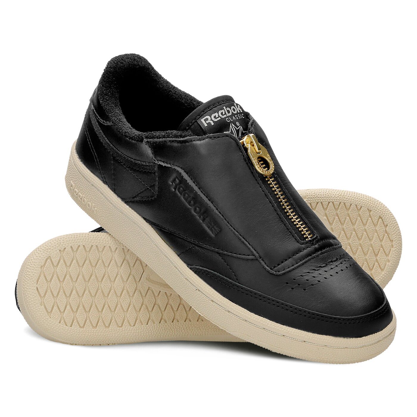 Damskie sneakersy (buty) REEBOK CLUB C 85 ZIP bs6608 kolor czarny