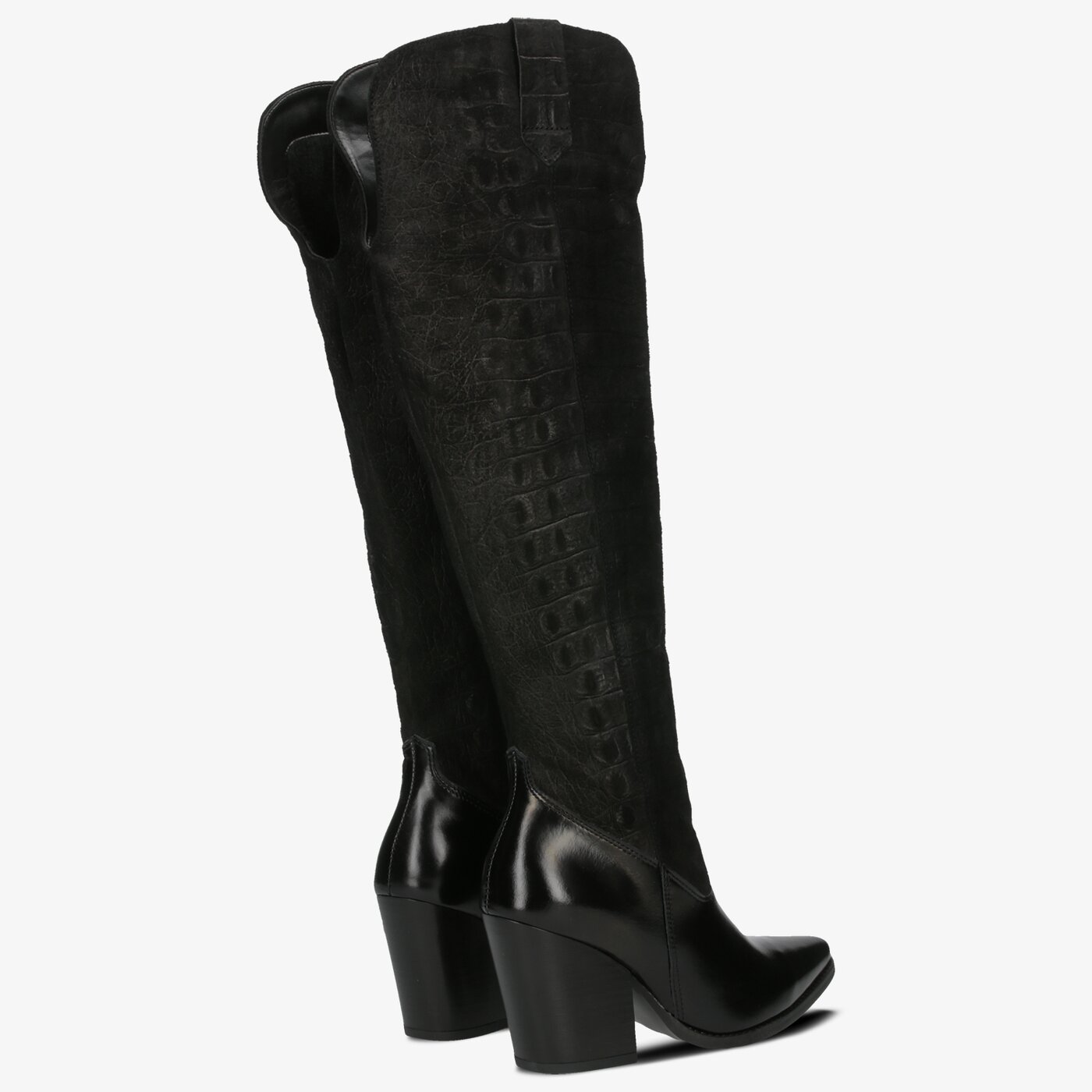 Damskie kozaki SYMBIOSIS HIGH WILD WEST  sywc219019 kolor czarny