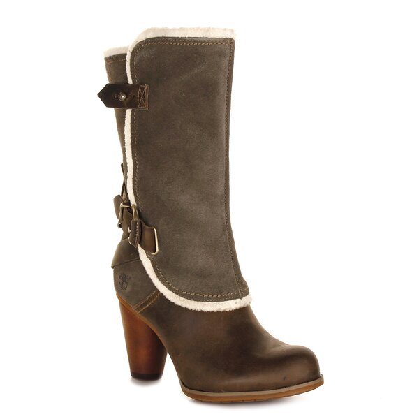 Damskie kozaki TIMBERLAND EK NEVALI MID BOOT  3522r kolor brązowy