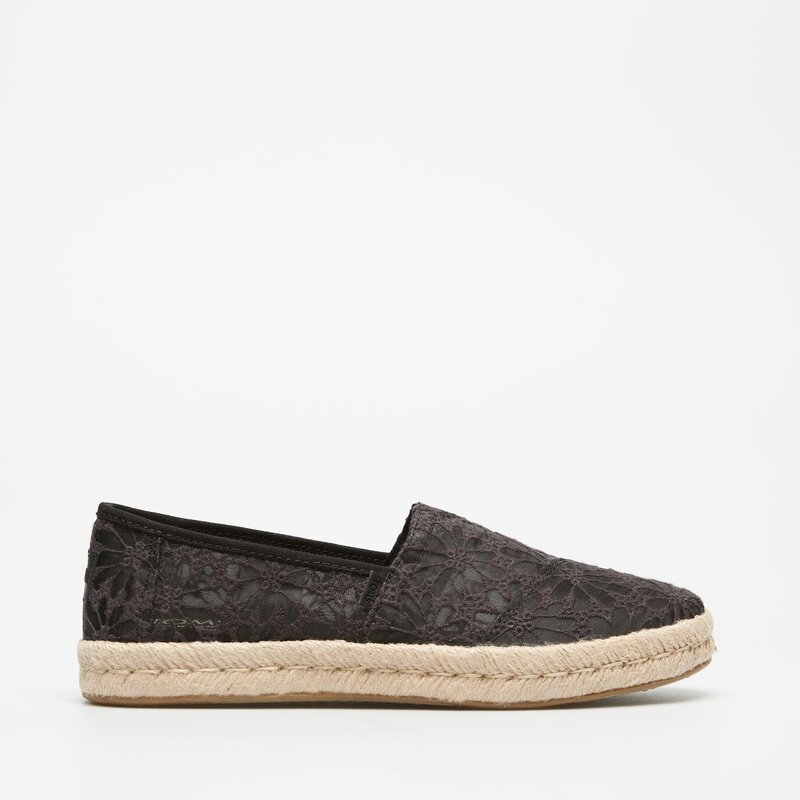 TOMS BLACK FLORAL LACE